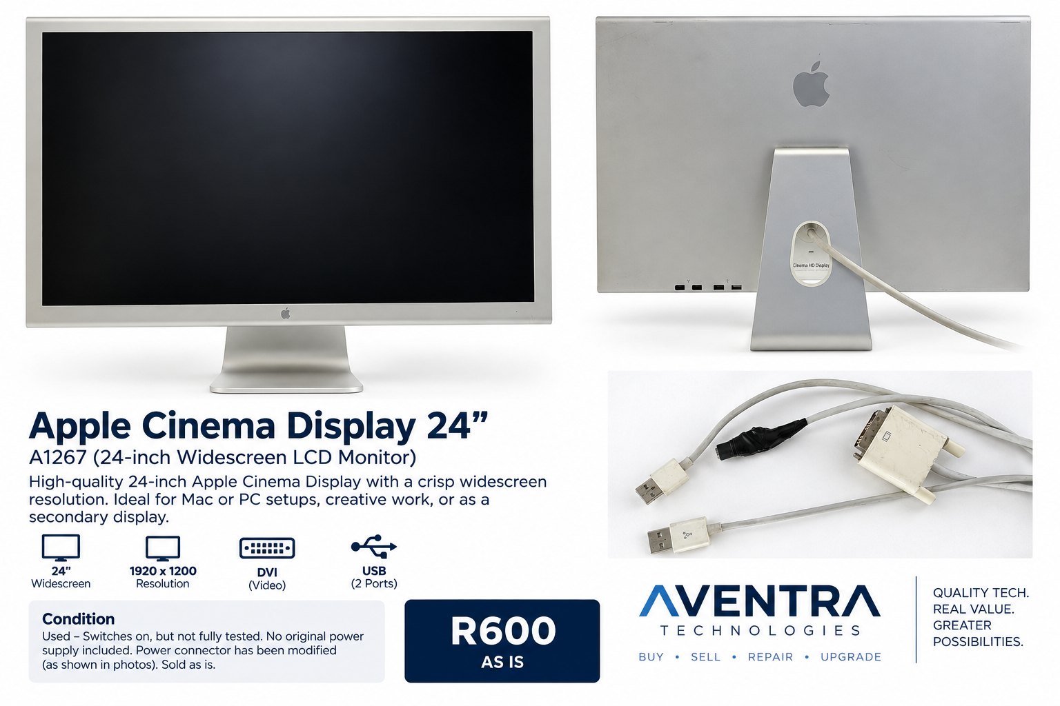 Apple Cinema Display 24" (A1267) — Pre-owned Apple device
